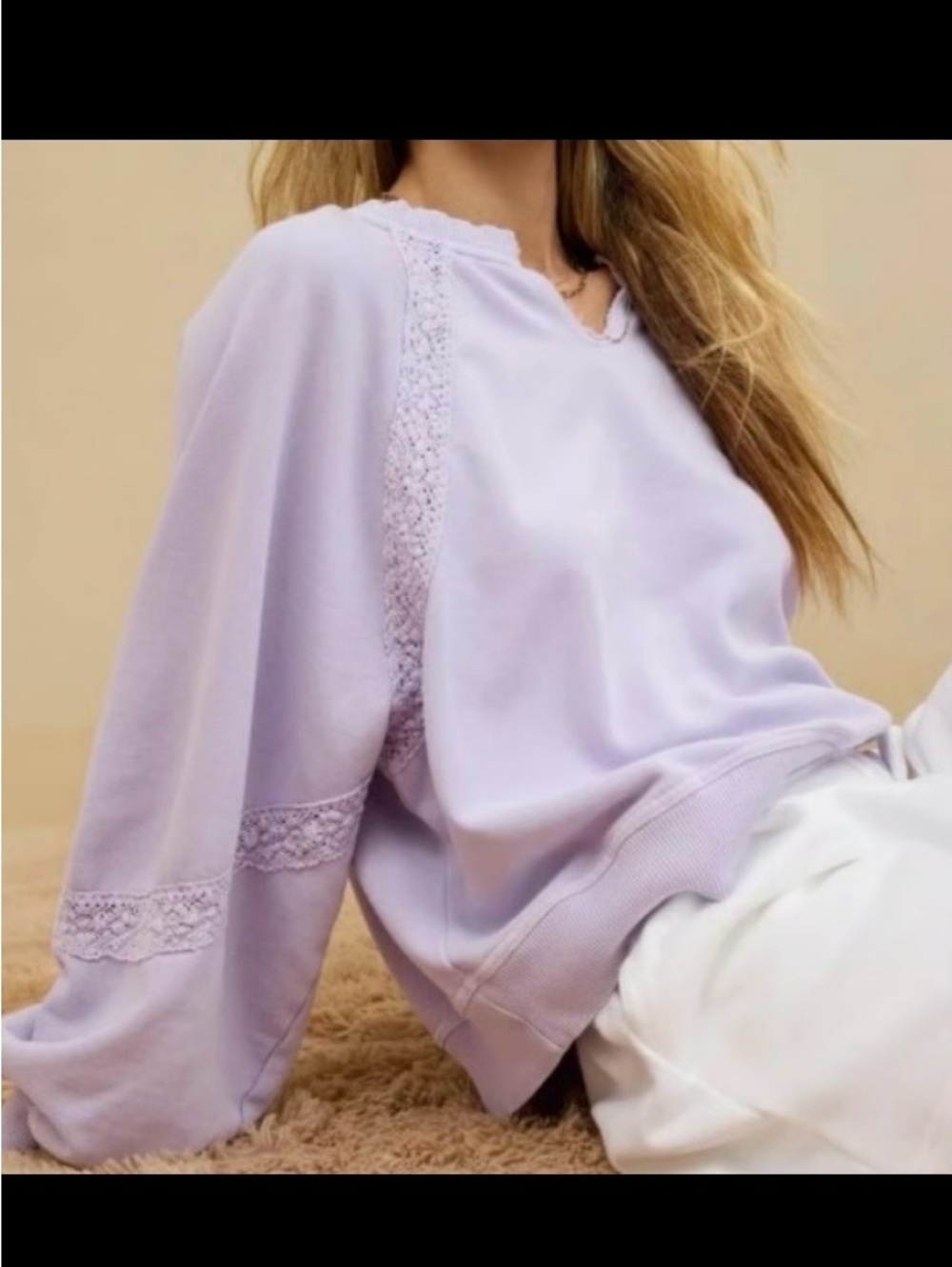 aerie hey crochet Sweatshirt